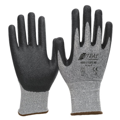 NITRAS CUT C NF, cut protection gloves, gray / black
