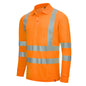 NITRAS MOTION TEX VIZ, high visibility long sleeve polo shirt
