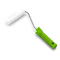 The Nölle Profi Brush Paint Roller 10 cm Fine Complete Roller 28 cm (1 piece) from Nölle Profi Brush Brush & Paintbrush Technology e.K. is characterized by a white foam roller and a green plastic handle on a white background.