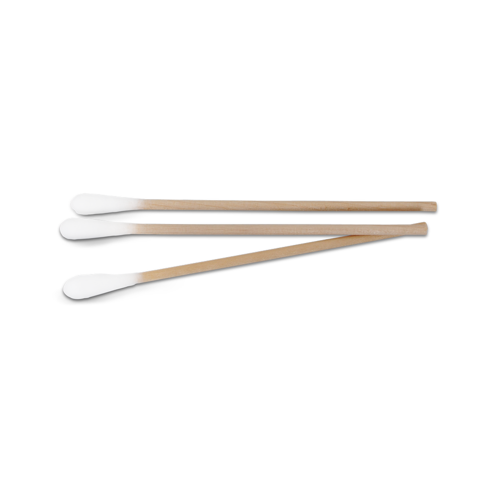 MaiMed - Tip non-sterile cotton swab, 15 cm long, wooden stick | Pack (100 pieces)