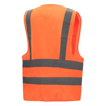 NITRAS high-visibility vest, neon orange, EN ISO 13688, EN ISO 20471 Polyester: 100% | Pack (1 piece)