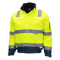 NITRAS MOTION TEX VIZ PLUS, high-visibility pilot jacket, neon yellow / navy blue