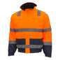 NITRAS MOTION TEX VIZ, high-visibility pilot jacket, neon orange / navy blue