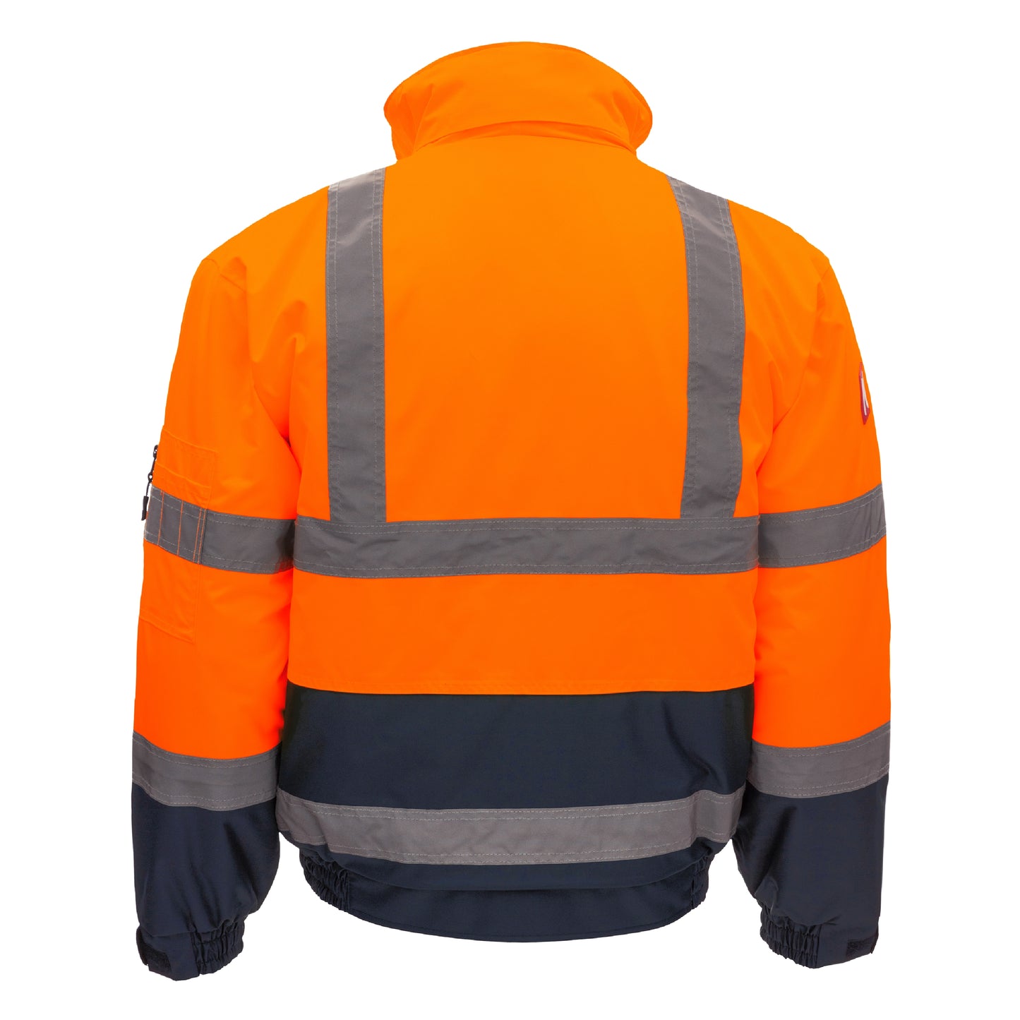 NITRAS MOTION TEX VIZ, high-visibility pilot jacket, neon orange / navy blue