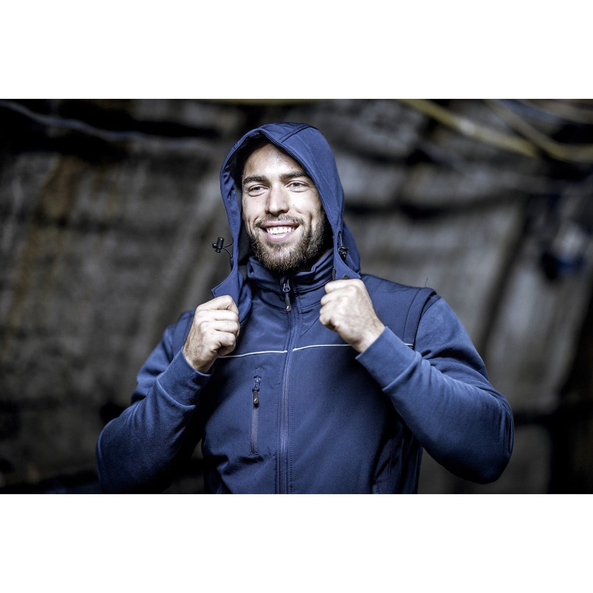 NITRAS detachable hood, navy blue, OEKO-TEX polyester: 94%; Elastane: 6% | Pack (1 piece)