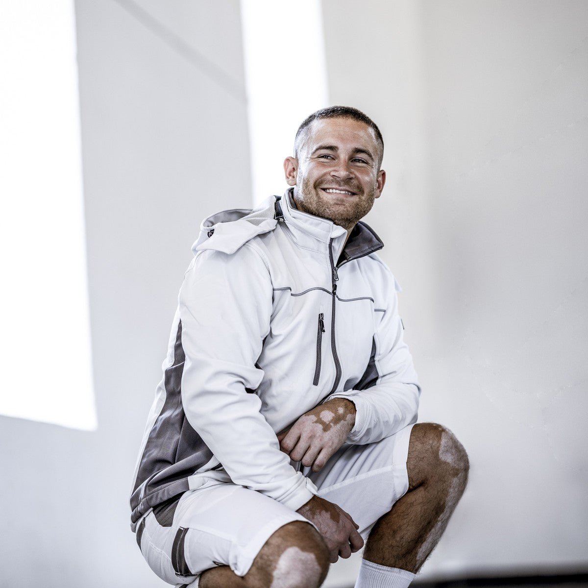 NITRAS MOTION TEX LIGHT, softshell jacket, white / gray