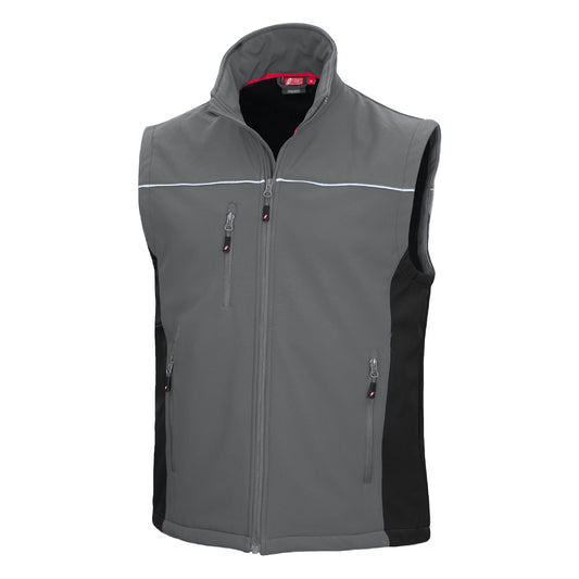 NITRAS MOTION TEX LIGHT, softshell vest, gray / black