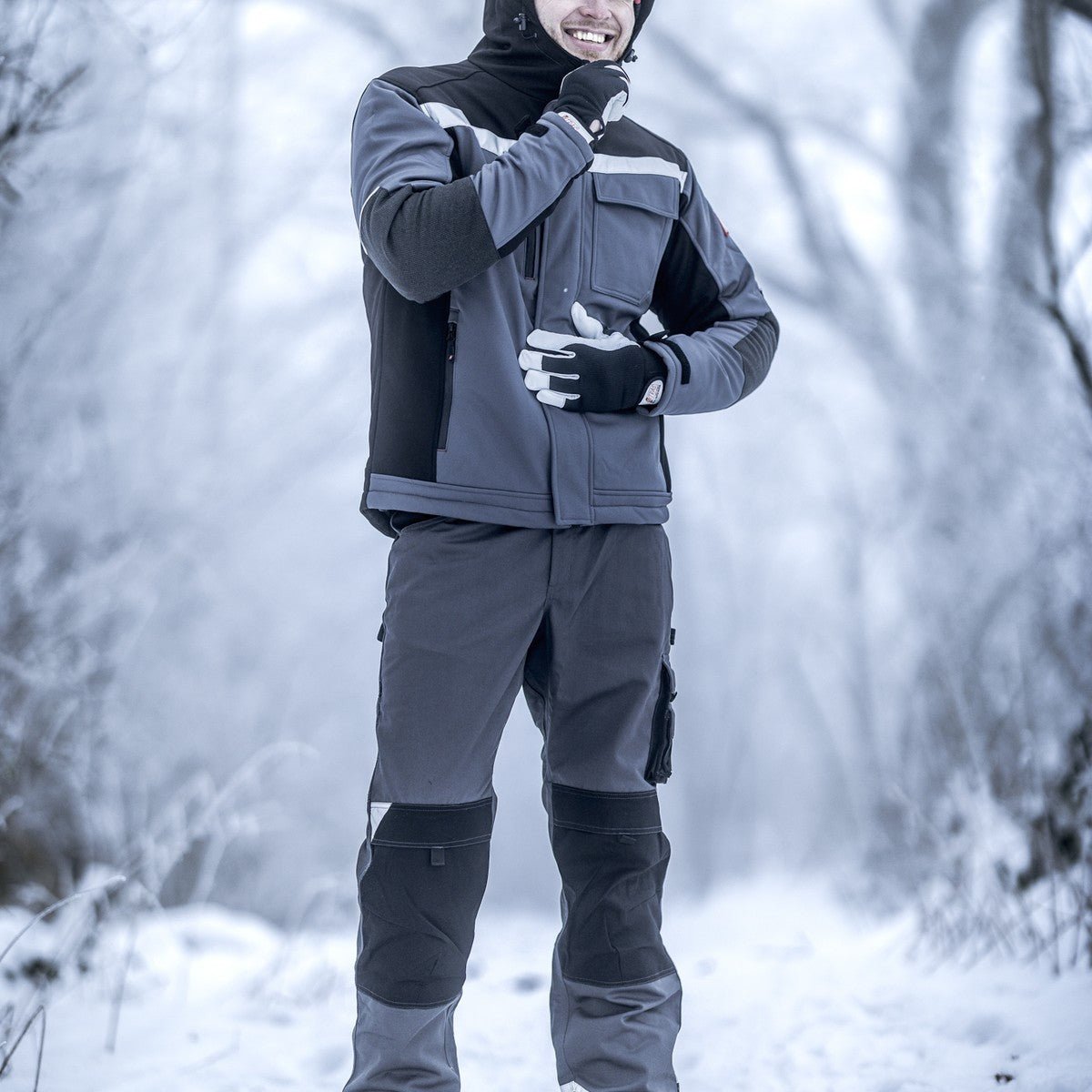 NITRAS MOTION TEX PLUS, winter jacket, gray / black