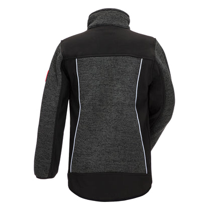 NITRAS MOTION TEX KIDS, knitted softshell jacket, black