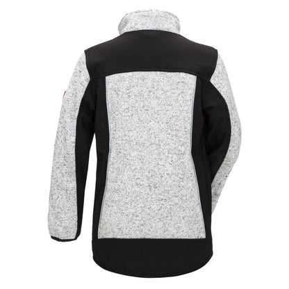 NITRAS MOTION TEX KIDS, knitted softshell jacket, light gray / black