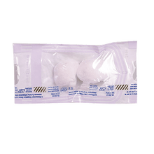 Plum-sized cotton swabs, 2 per sterile pouch