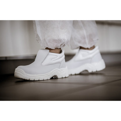 NITRAS CLEAN STEP MID SL, S2 safety slippers, white