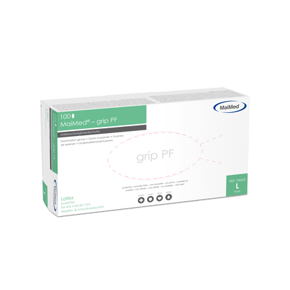 MaiMed-grip PF, non-sterile, powder-free latex examination gloves
