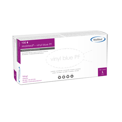 MaiMed-vinyl blue PF, non-sterile, powder-free vinyl examination gloves 100 pieces/box