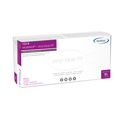 MaiMed-vinyl blue PF, non-sterile, powder-free vinyl examination gloves 100 pieces/box