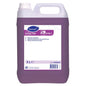 A 5-liter canister of Suma San D10.1 disinfectant cleaner from Diversey Deutschland GmbH & Co. OHG, with purple liquid and a multilingual white label - ideal for hygiene in healthcare.