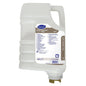 A 4-liter cartridge made of white plastic from Suma Revoflow Clear A11, acidic rinse aid by Diversey Deutschland GmbH & Co. OHG, with a handle, spout, and a label with purpose, instructions for use, and safety information in blue and purple lettering.