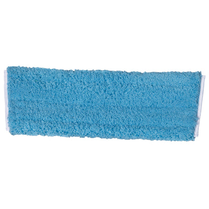 The TASKI Jonmaster Hygiene MicroMop (40 cm) from Diversey Deutschland GmbH & Co. OHG is a rectangular blue mop with a fluffy, textured microfiber technology surface and sewn edges – ideal for hygienic applications.