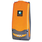 The TASKI IntelliDose swingo 755/855/1255 from Diversey Deutschland GmbH & Co. OHG is a dosing system for scrubber driers with wheel drive, wall-mounted in orange and gray with several buttons and indicator lights on the front panel.