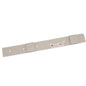 A flat, rectangular metal TASKI accessory holder for crossbars by Diversey Deutschland GmbH & Co. OHG, with four screw holes and two raised tabs, depicted on a white background with a product label. Ideal for cleaning teams and the use of manual cleaning devices.