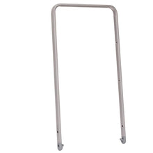 The drawbar to the chassis, aluminum bumper, 2-way height adjustable (1 piece) from Diversey Deutschland GmbH & Co. OHG with two vertical legs and a horizontal upper bar, depicted on a plain white background.