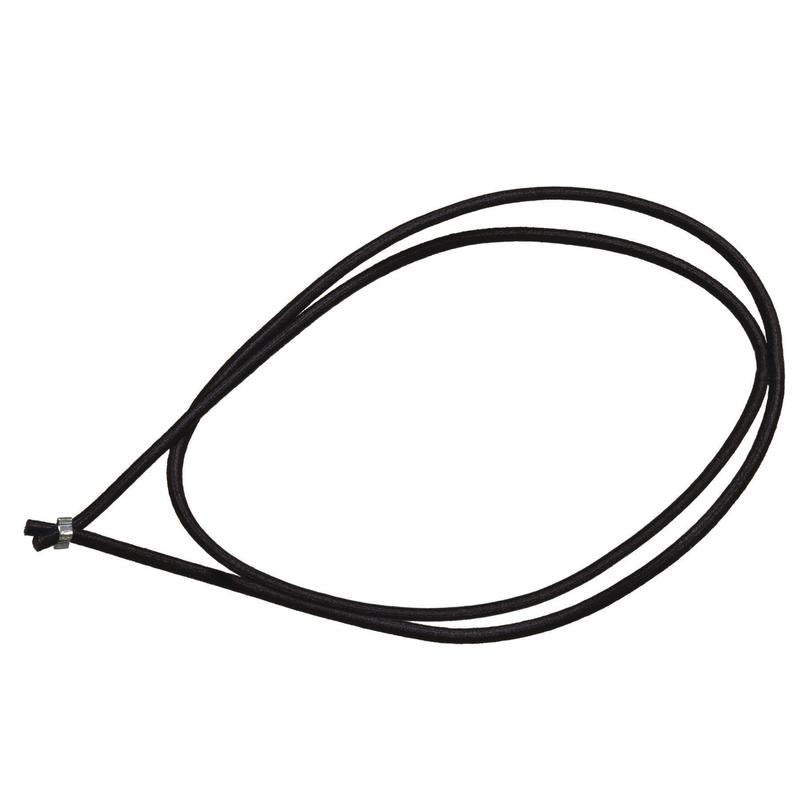 The TASKI garbage bag elastic from Diversey Deutschland GmbH & Co. OHG is a black elastic loop with metal crimping, depicted on a white background - ideal for flexible sealing of garbage bags.