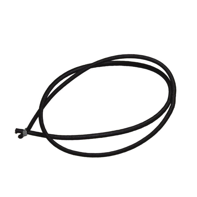 The TASKI garbage bag elastic from Diversey Deutschland GmbH & Co. OHG is a black elastic hair tie with a small metal connector, designed for durability and versatility, inspired by garbage bag elastic.