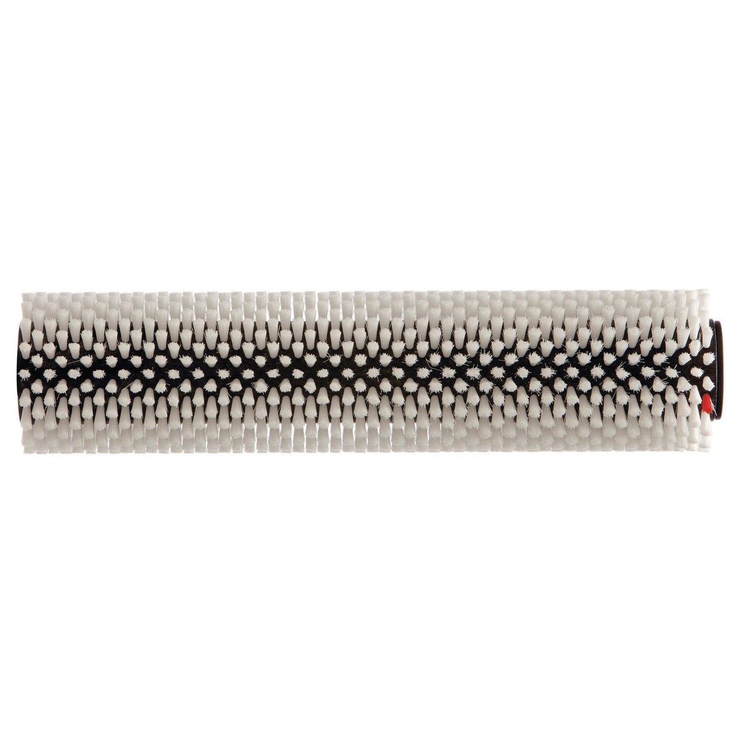 The TASKI procarpet 45 encapsulation brush from Diversey Deutschland GmbH & Co. OHG is a cylindrical brush roll with white bristles on a black core, designed for carpet cleaning. It is depicted sideways on a white background.