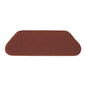 A rectangular, reddish-brown TASKI Americo S-Pad 45 x 15 cm from Diversey Deutschland GmbH & Co. OHG, an aggressive cleaning pad (1 piece), is depicted with rounded edges on a white background.