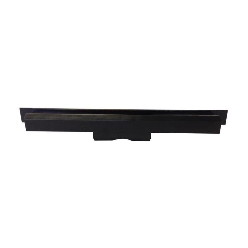 The TASKI Steamer carpet attachment, 300mm from Diversey Deutschland GmbH & Co. OHG, is a black rectangular carpet attachment with a beveled edge for the floor nozzle (300mm) of the TASKI Steamer - ideal for carpet cleaning. Package: 1 piece.