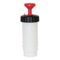 The TASKI VersaPlus 2.0 Bottle 0.6 L red from Diversey Germany is a practical pressure bottle (600 ml) with a black screw cap and red handle - ideal for professional cleaning, with a red button on the lid for easy use.