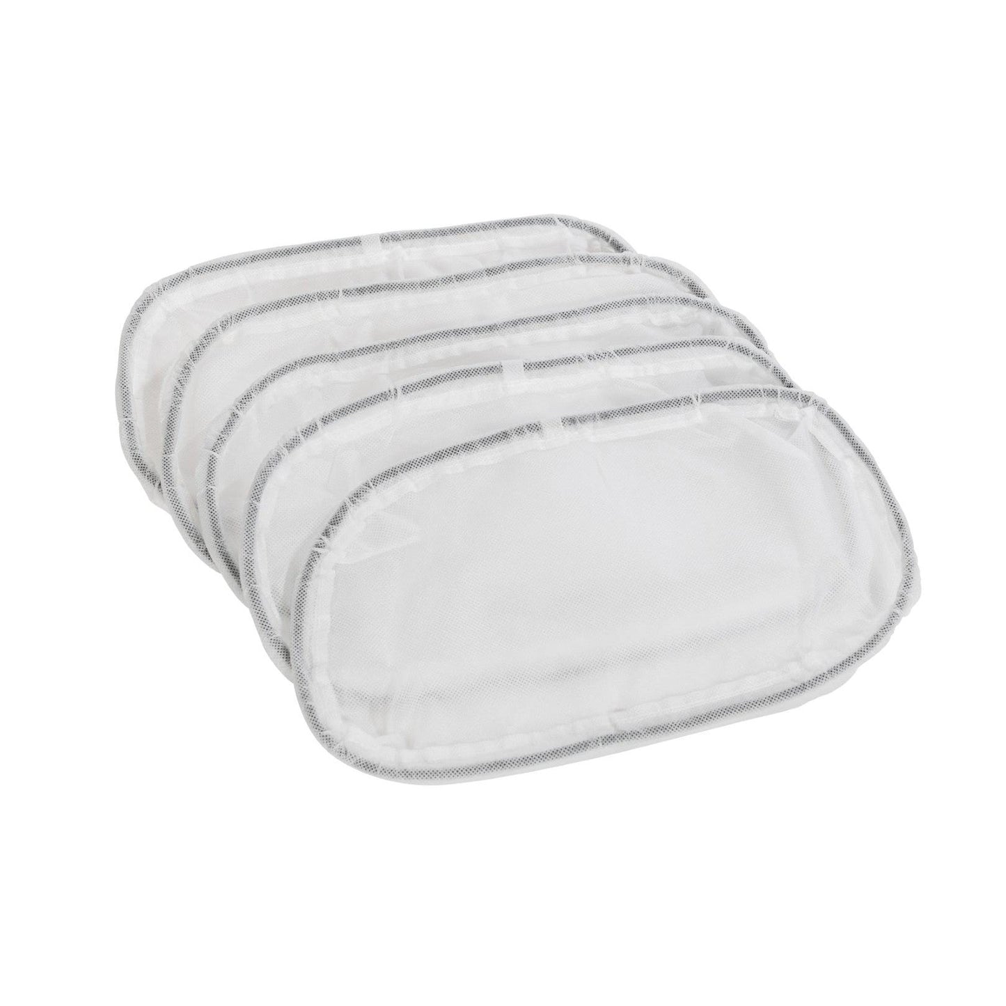 Five efficient filter cloths from the brand Diversey Deutschland GmbH & Co. OHG for the AERO 3500 turbine are arranged slightly overlapping on a white background - perfect for maximum performance. Ideal as a pack: Filter cloth Turbine AERO 3500 5 pieces.