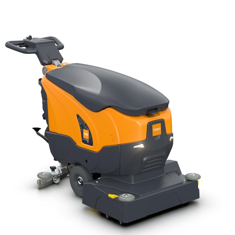 The TASKI ULTIMAXX 900 RB45 P from Diversey Deutschland GmbH & Co. OHG is an innovative, non-driven scrubber-dryer with a 20L tank and 45cm double roller, ideal for commercial cleaning; one device per package included.