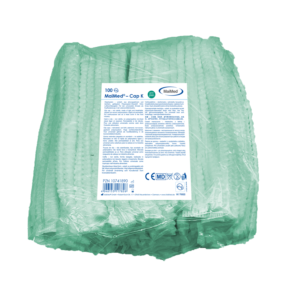 MaiMed-Cap K, clip cap made of PP, 100 pieces/bag