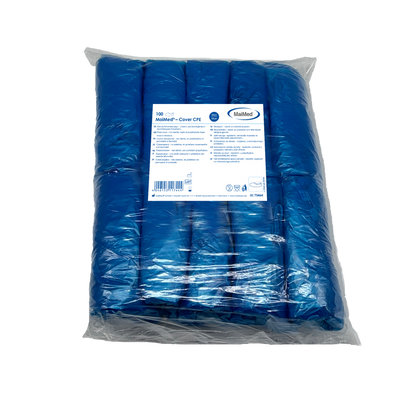 MaiMed-Cover CPE shoe covers Disposable shoe covers made of CPE, blue, 100 pieces/pack. | Pack (100 pieces)