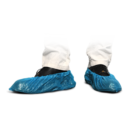 MaiMed-Cover PE shoe covers Disposable shoe covers made of PE, blue, 100 pieces/pack. | Pack (100 pieces)