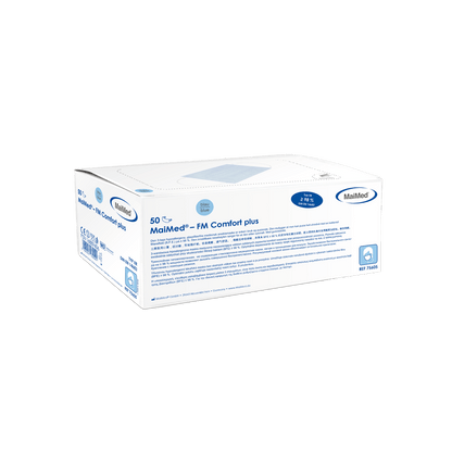 MaiMed-FM C plus., mask, unst. with rubber surgical mask, non-sterile, 3-ply, blue, 50 pcs./box | Box (50 pieces)