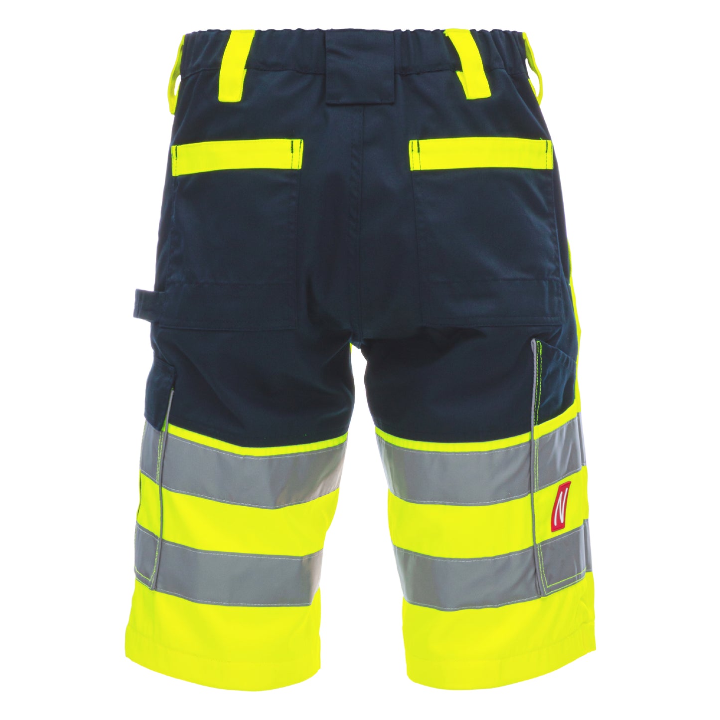 NITRAS MOTION TEX VIZ, high-visibility work trousers, short