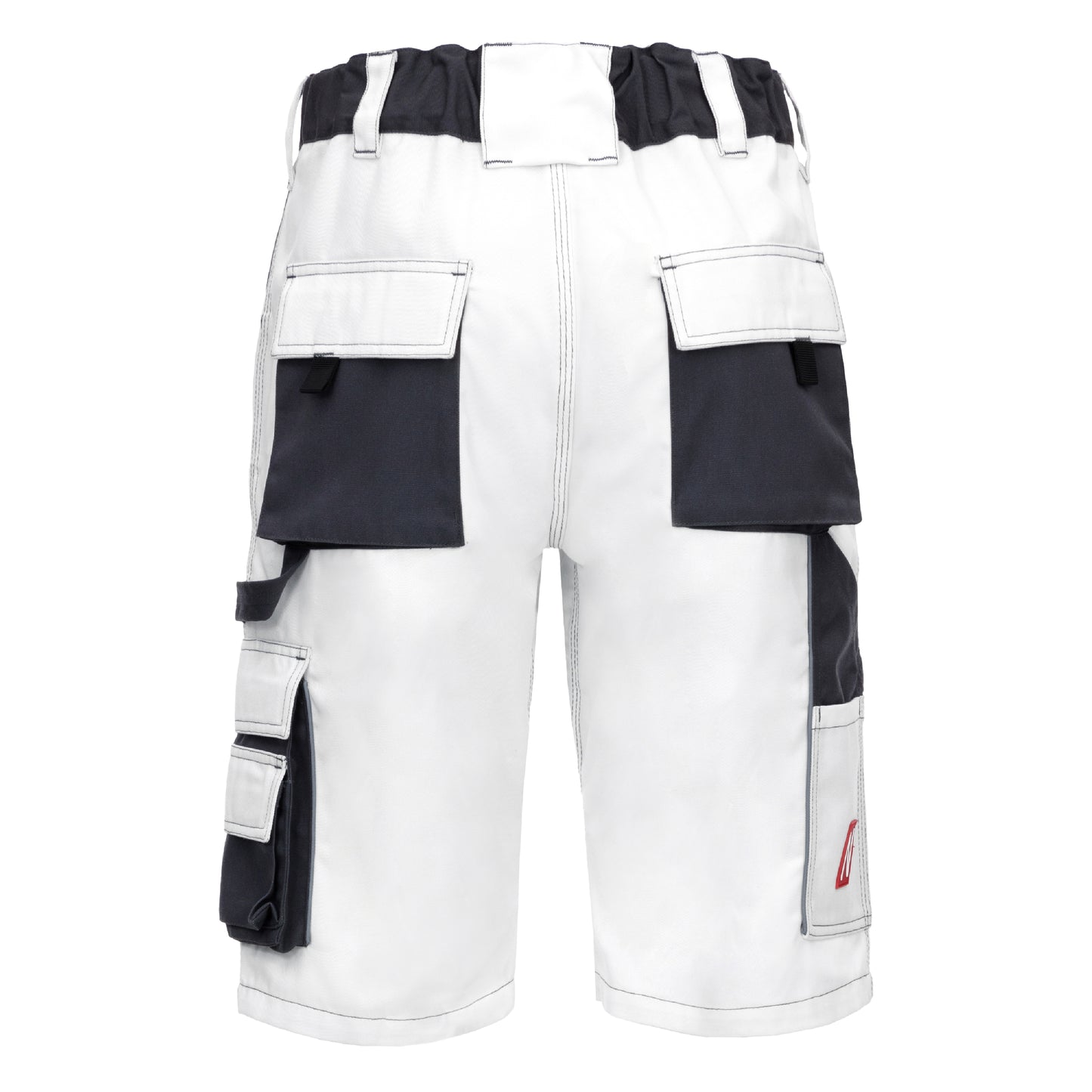 NITRAS MOTION TEX PLUS, work trousers, short, white / grey