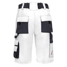 NITRAS MOTION TEX PLUS, work trousers, short, white / grey