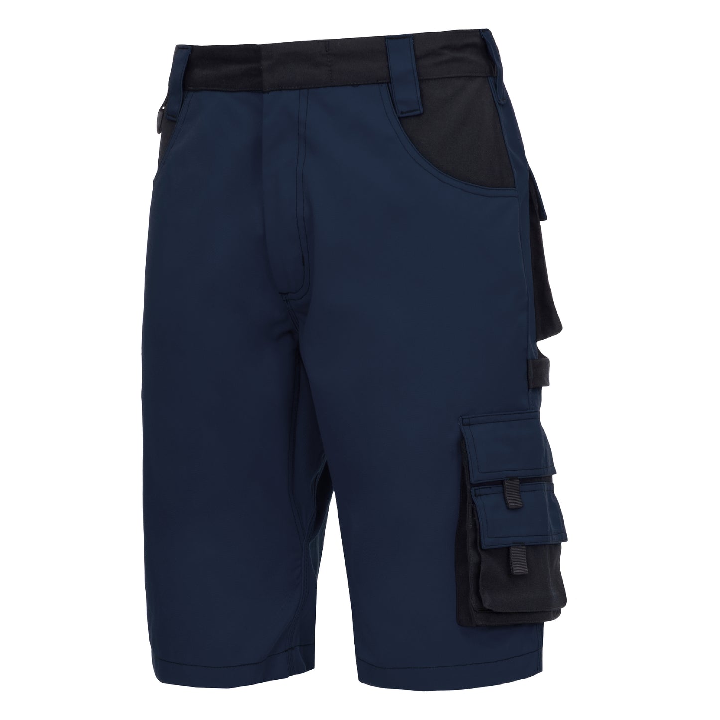 NITRAS MOTION TEX PLUS, work trousers, short, navy blue / black