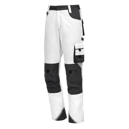 NITRAS MOTION TEX PLUS, work trousers, long, white / gray