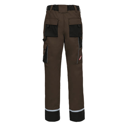 NITRAS MOTION TEX PLUS, work trousers, long, brown / black