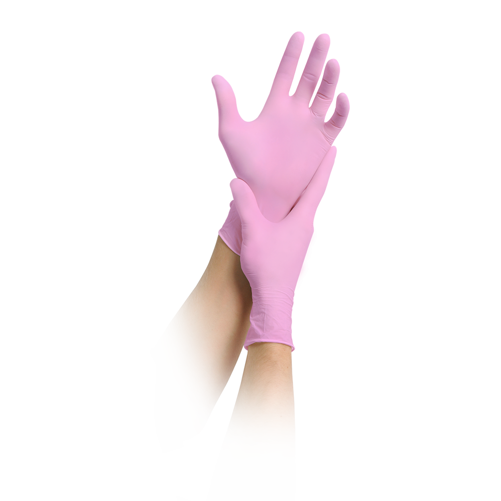 MaiMed-solution 100 pink non-sterile, powder-free latex-free glove, blue, 100 pieces/box