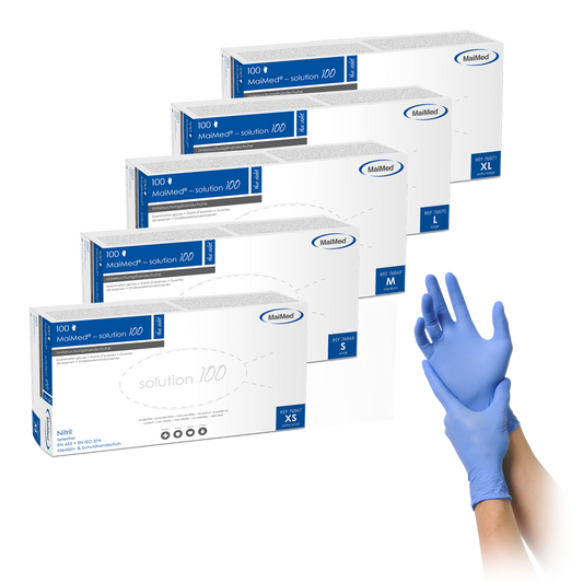 MaiMed-solution 100 latex-free gloves, blue violet, non-sterile powder-free, 100 pieces/box