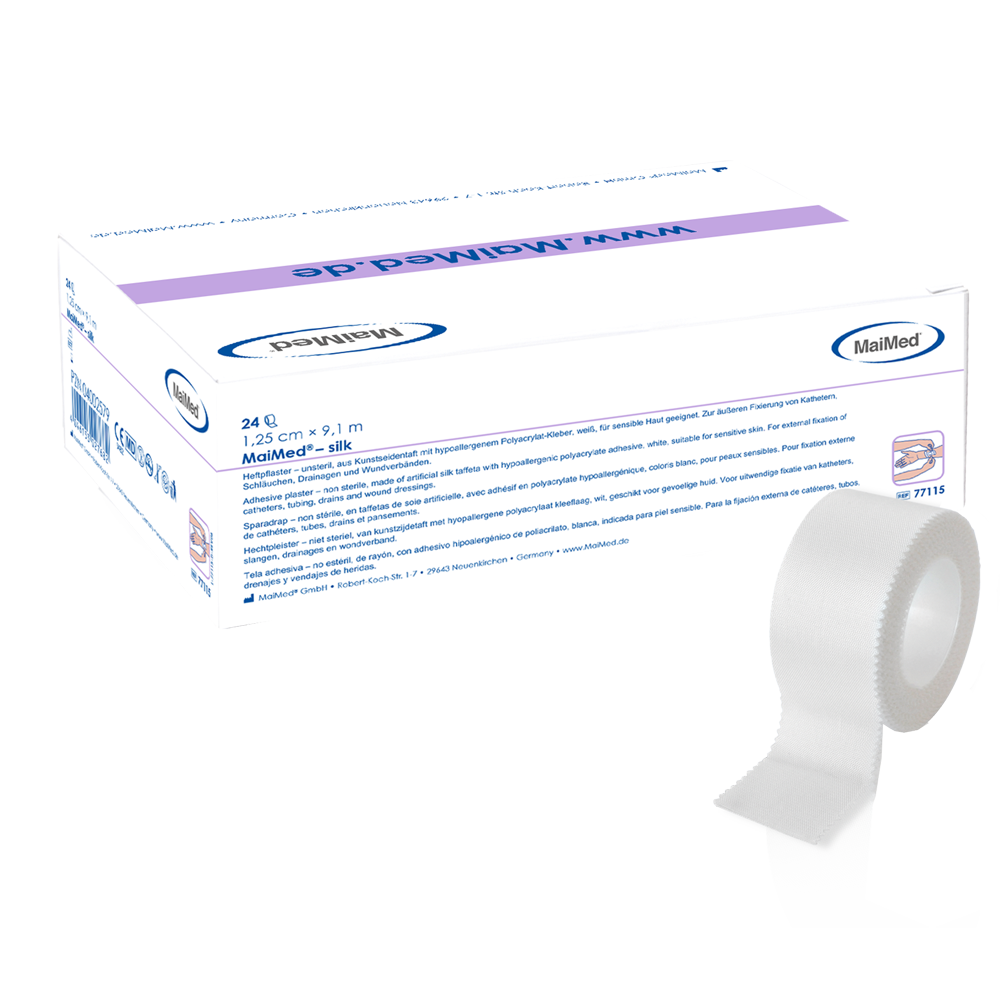 MaiMed-silk adhesive plaster made of artificial silk taffeta