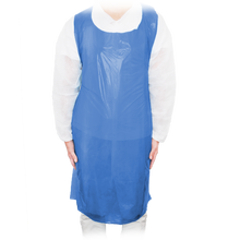 MaiMed-Apron Light PE, apron made of PE 75x120cm blue, 100 pieces/pack, blocked, smooth surface | Pack (100 pieces)
