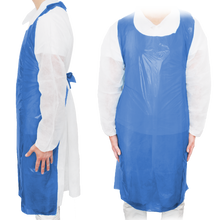 MaiMed-Apron Light PE, apron made of PE 75x120cm blue, 100 pieces/pack, blocked, smooth surface | Pack (100 pieces)