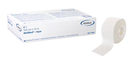 MaiMed-tape 3.8cm x 10m adhesive plaster made of 100% cotton, 6 pieces/box | Box (6 pieces)