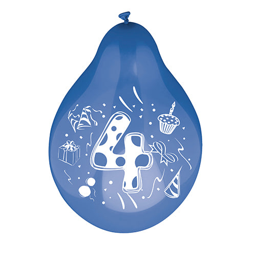 The 6 number balloons Ø 25 cm, colorfully assorted, from PAPSTAR GmbH impress with their festive design – ideal for birthday parties. Each balloon is adorned with a large white number print and is available in various colors.